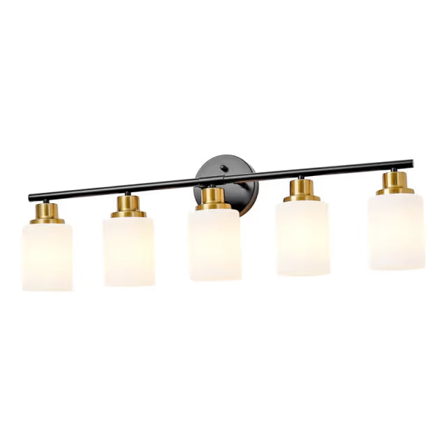 The Lucerne Frosted Cylinder Vanity Light