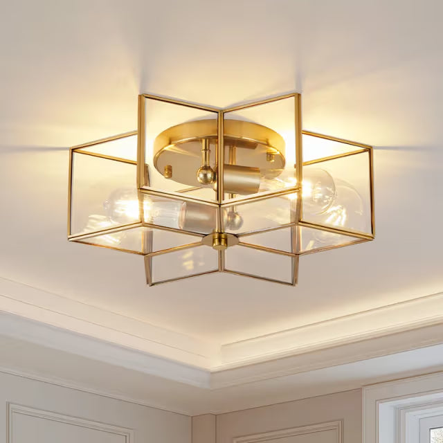 The Astoria Geometric Glass Canopy Light