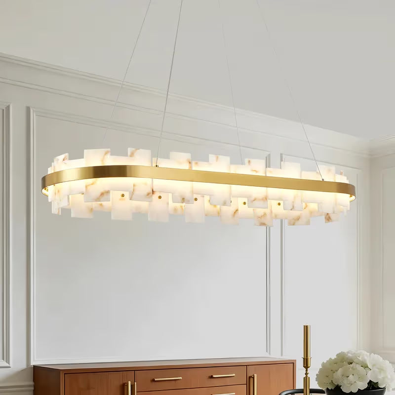 The Kensington Alabaster Ring Chandelier